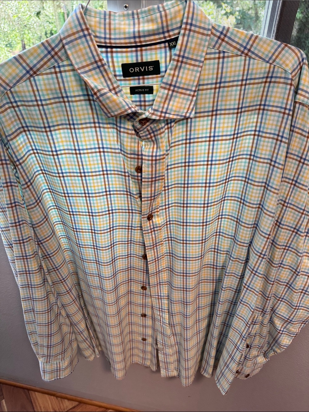 Orvis Men's Multi-Color Plaid Button-Down Shirt
